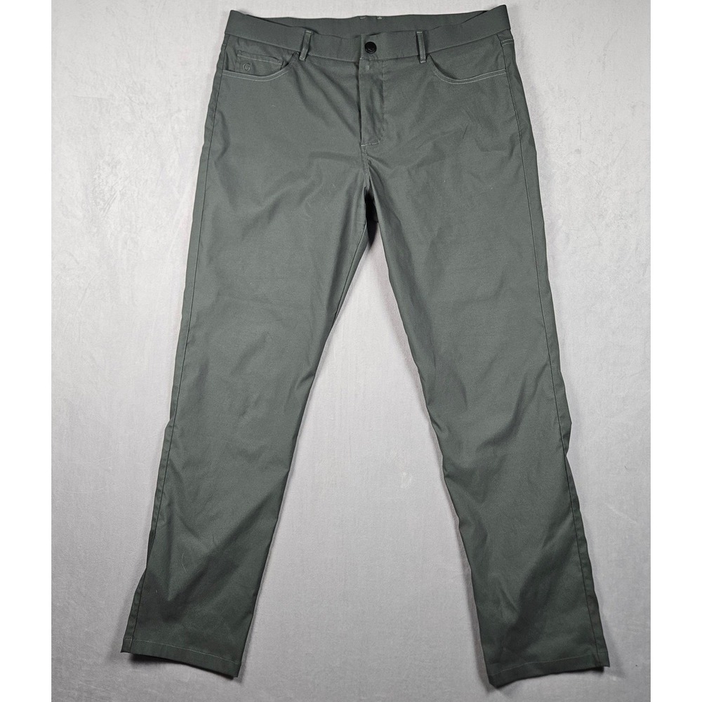 Greyson Wainscott 5 Pocket Pants Mens 38/32 Gray/Green Technical Golf‎ Trousers